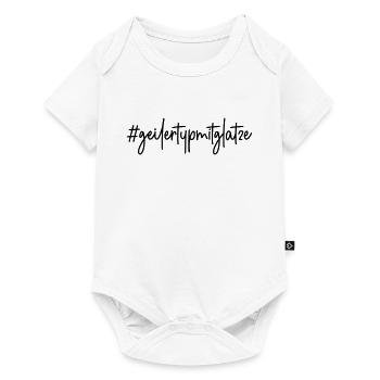 #geilertypmitglatze # geiler Typ mit Glatze - Baby Premium Kurzarmbody - Weiß - Vorne