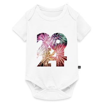 Réveillon du Nouvel An / 2024 / Nouvel An / Naissance / Feu d’artifice - Body à manches courtes Premium Bébé - blanc - Devant