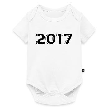 Millésime 2017 Naissance Anniversaire Rétro 2017 - Body à manches courtes Premium Bébé - blanc - Devant