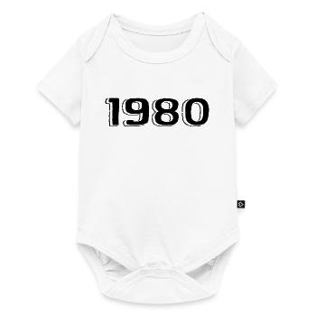 Vintage 1980's Born Birthday Retro 1980's - Baby Premium short-sleeve bodysuit - white - Front