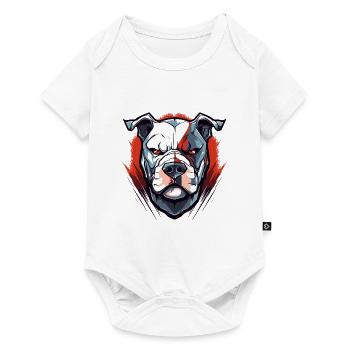 American Staffordshire Terrier - Baby Premium Kurzarmbody - Weiß - Vorne