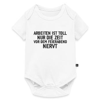 Cadeau de travail drôle - Body à manches courtes Premium Bébé - blanc - Devant