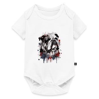 English Bulldog - Baby Premium short-sleeve bodysuit - white - Front