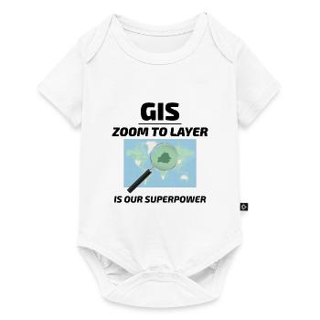GIS Zoom to Layer Mapping Geospatial Tech - Baby Premium short-sleeve bodysuit - white - Front