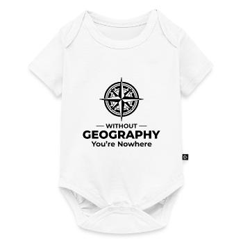 Geography Compass Nowhere Spatial GIS - Baby Premium short-sleeve bodysuit - white - Front