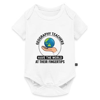 GIS Hand Globe World Spatial Data Geography - Baby Premium short-sleeve bodysuit - white - Front
