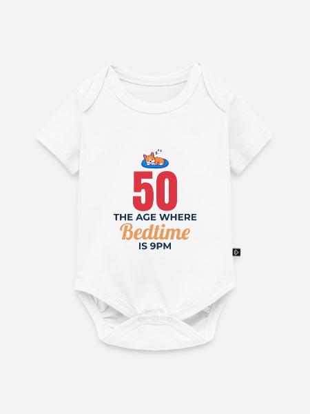50-årsdag Corgi-gave - Premium kortærmet baby-body  - hvid
