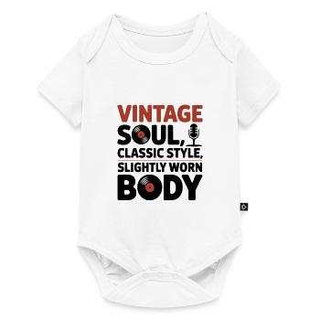 Vintage Soul Style Classique Corps Usé 50ème Anniversaire - Body à manches courtes Premium Bébé - blanc - Devant