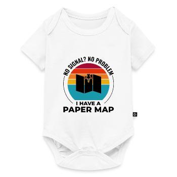 GIS Analyst Map Pin Sunset Retro - Baby Premium short-sleeve bodysuit - white - Front