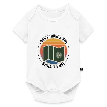 GIS Map Compass Retro Adventure Outdoor - Baby Premium short-sleeve bodysuit - white - Front