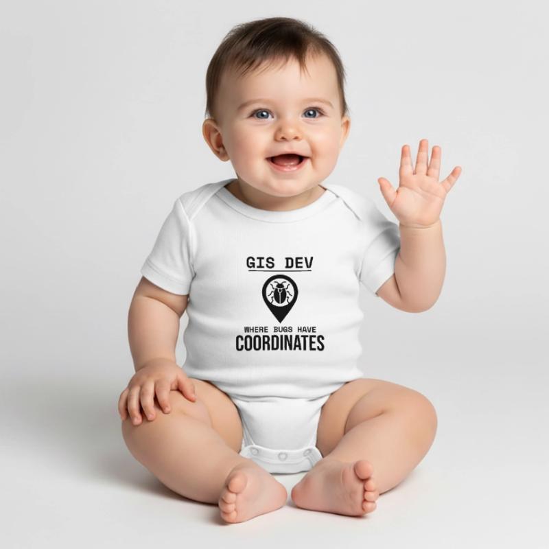 GIS Dev Debugging Coordinates Geospatial Bug Baby Premium short-sleeve bodysuit