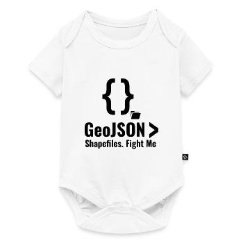GeoJSON Shapefiles GIS Data Format Debate - Baby Premium short-sleeve bodysuit - white - Front