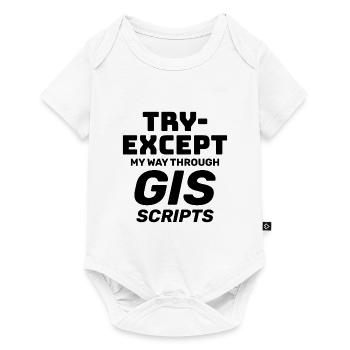 GIS Scripts Programming Try Except Debugging - Baby Premium short-sleeve bodysuit - white - Front