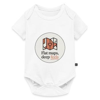 Flat Maps Deep Feels Geography Cartography - Baby Premium short-sleeve bodysuit - white - Front