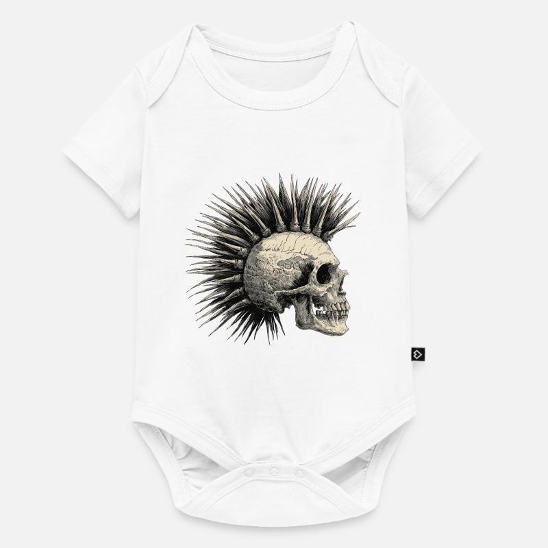 Horror Punk Zombie Mohawk - Body Premium a maniche corte per neonati - bianco