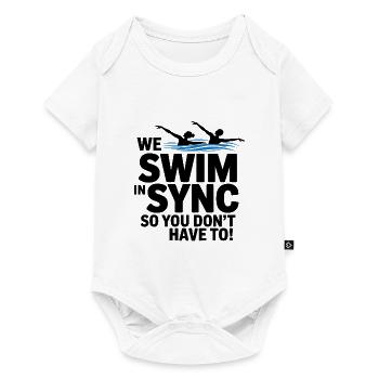 Natation synchronisée Nageur Sports nautiques Athlète - Body à manches courtes Premium Bébé - blanc - Devant