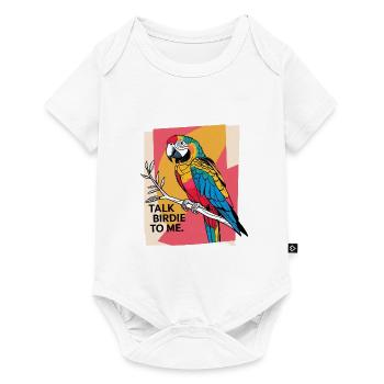 Bunter Parrot – Parlez-moi de birdie - Body à manches courtes Premium Bébé - blanc - Devant