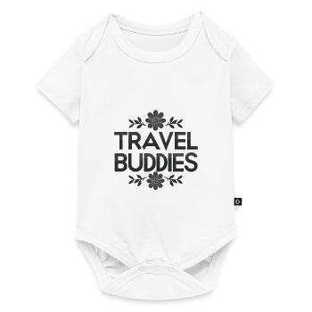 Travel Buddies – Design minimaliste - Body à manches courtes Premium Bébé - blanc - Devant