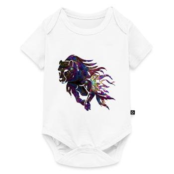abstract cheetah Galaxy - Baby Premium short-sleeve bodysuit - white - Front