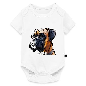 Boxer Dog Breed Dog T-Shirt Hoddie etc. - Baby Premium short-sleeve bodysuit - white - Front