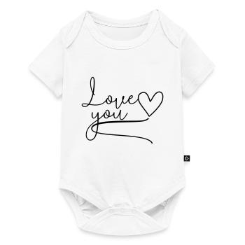I love you Love You lettering - Baby Premium short-sleeve bodysuit - white - Front