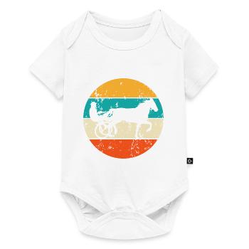 Trabrennsport Trabrennen Pferde Pferdesport Traber - Baby Premium Kurzarmbody - Weiß - Vorne