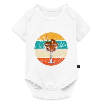 Vintage Retro Eisbecher - Baby Premium Kurzarmbody - Weiß - Vorne