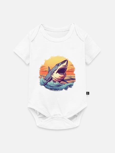 Weißer Hai - Baby Premium Kurzarmbody - Weiß