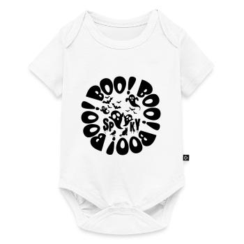 Halloween Little Ghosts And Bats Black Spooky Boo - Baby Premium short-sleeve bodysuit - white - Front