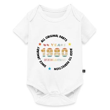 Awesome Since January 1980 Vintage 44 Year Old Birthday - Baby Premium short-sleeve bodysuit - white - Front