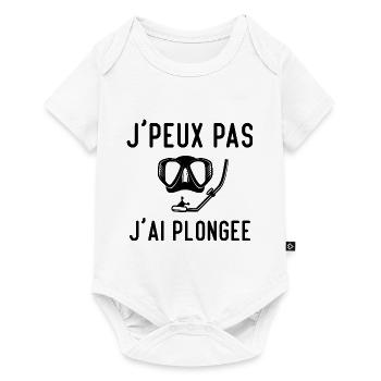 J'peux Pas J'ai Plongée Phrase Humoristique - Body à manches courtes Premium Bébé - blanc - Devant