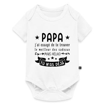 Dad, I've been trying to find you the best gift - Baby Premium short-sleeve bodysuit - white - Front