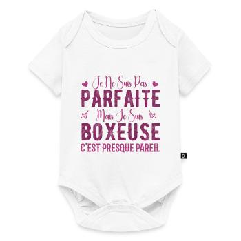 Not Perfect But I'm a Boxer - Boxer Gift - Baby Premium short-sleeve bodysuit - white - Front
