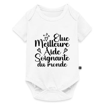 Voted Best Caregiver in the World - Baby Premium short-sleeve bodysuit - white - Front