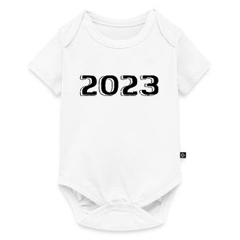 Millésime 2023 Naissance Anniversaire Rétro 2023 - Body à manches courtes Premium Bébé - blanc - Devant