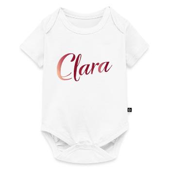a chic and modern Clara - Baby Premium short-sleeve bodysuit - white - Front