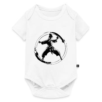 Karate Woman Silhouette - Baby Premium short-sleeve bodysuit - white - Front