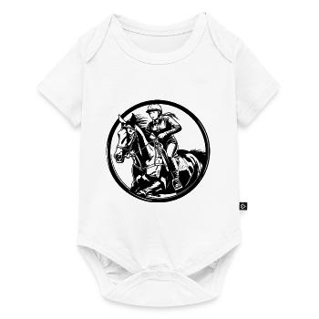 Riding Horse Woman Silhouette - Baby Premium short-sleeve bodysuit - white - Front