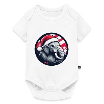 Mammouth animal de Noël - Body à manches courtes Premium Bébé - blanc - Devant