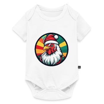 Rooster Christmas Animal - Baby Premium short-sleeve bodysuit - white - Front