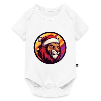 Lion Noël Animal - Body à manches courtes Premium Bébé - blanc - Devant