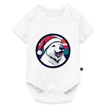 Polar Bear Christmas Animal - Baby Premium short-sleeve bodysuit - white - Front