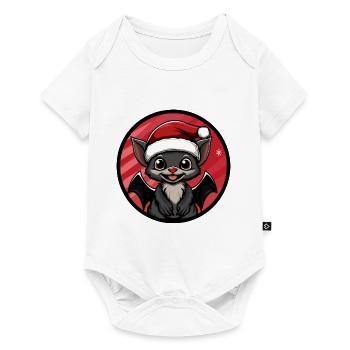 Bat Christmas Animal - Baby Premium short-sleeve bodysuit - white - Front