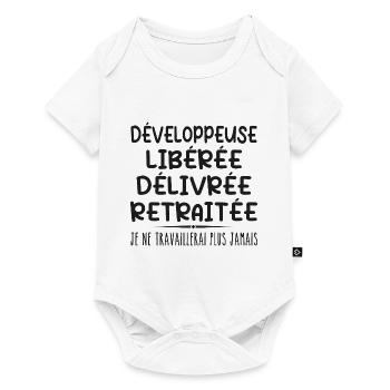 Developer celebrates retirement with humour - Baby Premium short-sleeve bodysuit - white - Front