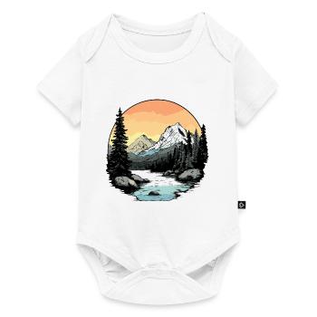 Montagnes Nature - Body à manches courtes Premium Bébé - blanc - Devant