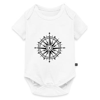 Kompass Symbol - Baby Premium Kurzarmbody - Weiß - Vorne