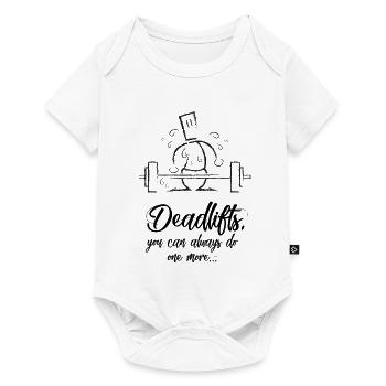 One more deadlift - dead lift training & sport - Baby Premium Kurzarmbody - Weiß - Vorne