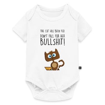 Cat has been fed not hungry cat Humor Love Katze - Baby Premium short-sleeve bodysuit - white - Front