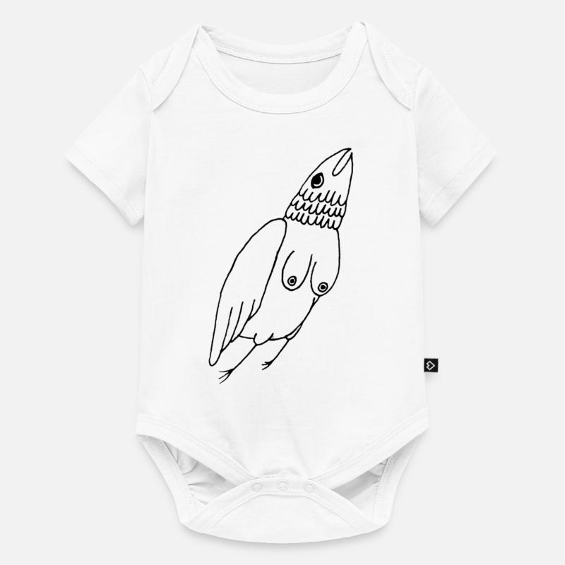 Boob Bird - Body à manches courtes Premium Bébé - blanc