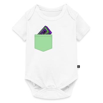 Cassette Music Chest Pocket 80s Gift Idea - Baby Premium short-sleeve bodysuit - white - Front